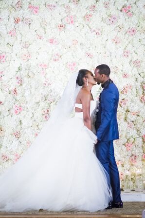 Floral Wall At Ceremony