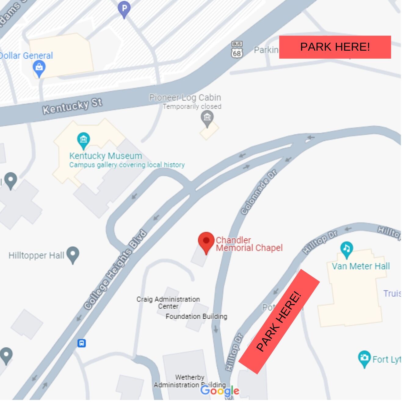 Picture of Parking map for the ceremony