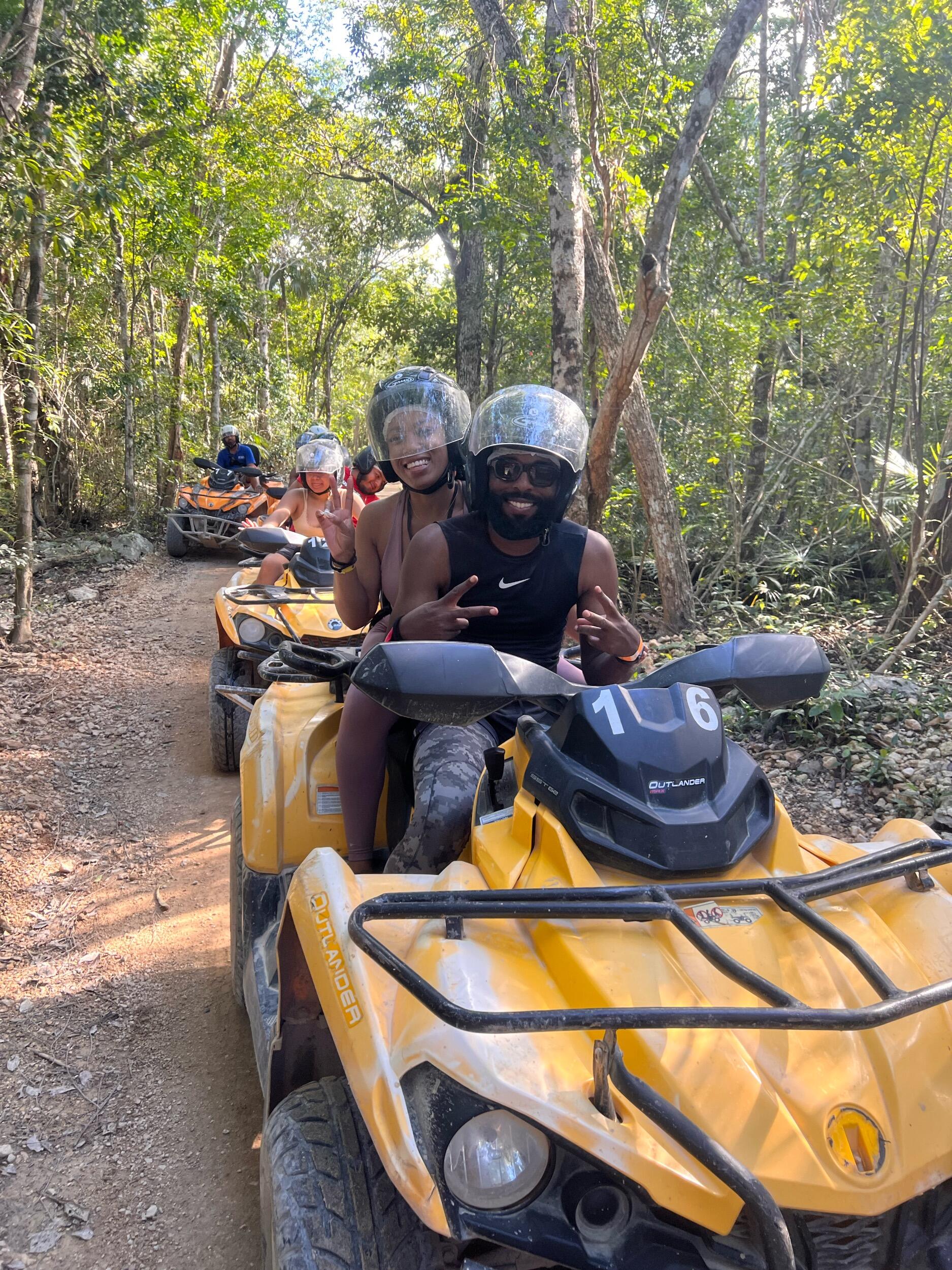 Guess who wants to go faster while the other wants to cruise and take the scenic route. Of course, Cryssy has a need for speed. 