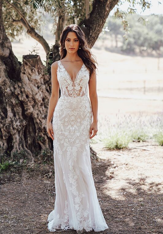 Allure Romance R3604 Sheath Wedding Dress - 4