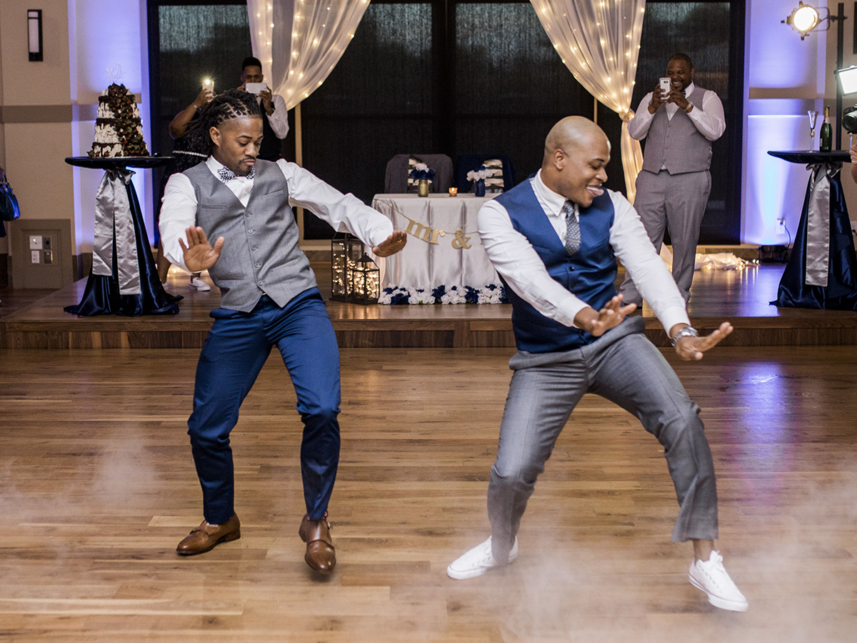 grooms on the dance floor
