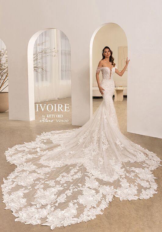 IVOIRE by KITTY CHEN ALURA, V2400 Fit-and-Flare Wedding Dress - 4