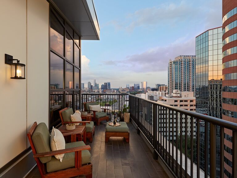 Balcony view at the Hutton Hotel in Nashville
