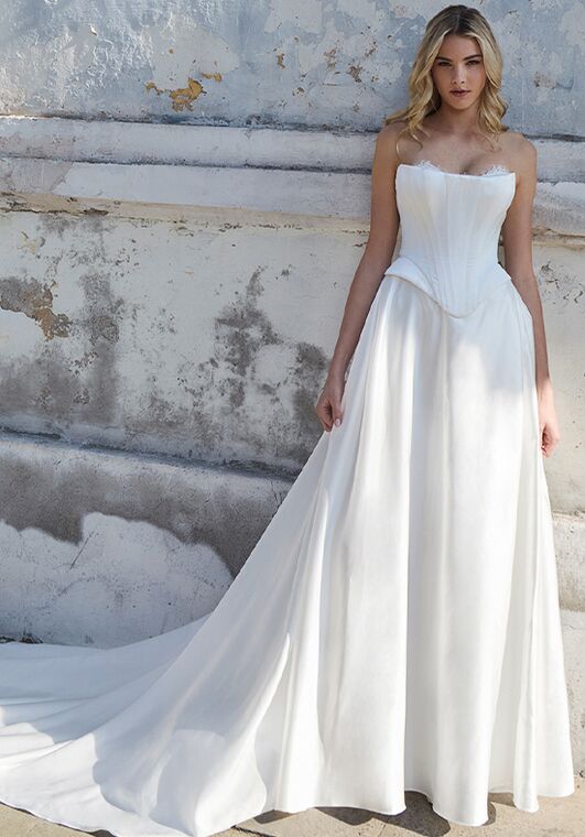 L'amour by Calla Blanche LA25245 Lunelle A-Line Wedding Dress - 3