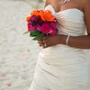 A Bright Orange and Fuchsia Wedding at Smathers Beach in Key West, Florida