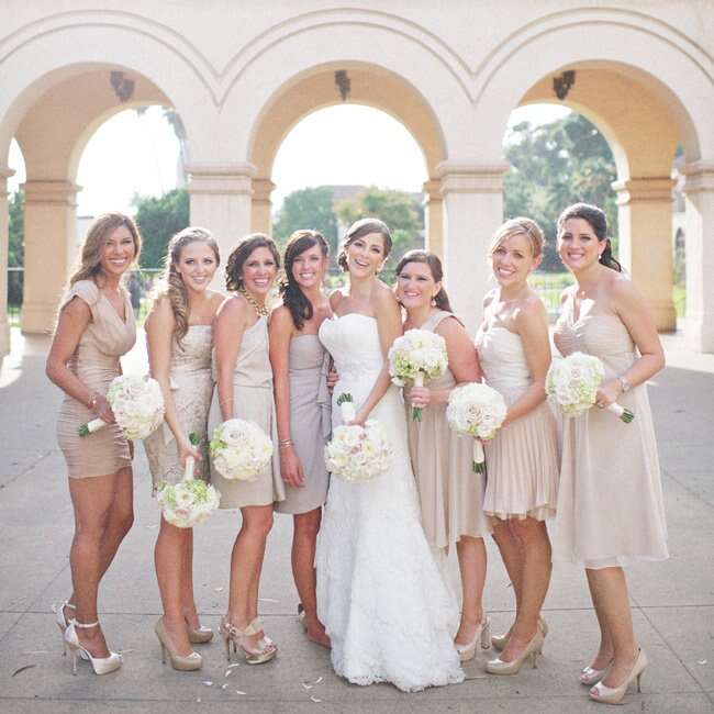 what color shoes to wear with champagne dress Jones New York Oyster Cream Fit Flare Pleated Dress