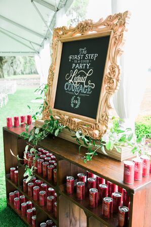 Framed Chalkboard Drink Sign