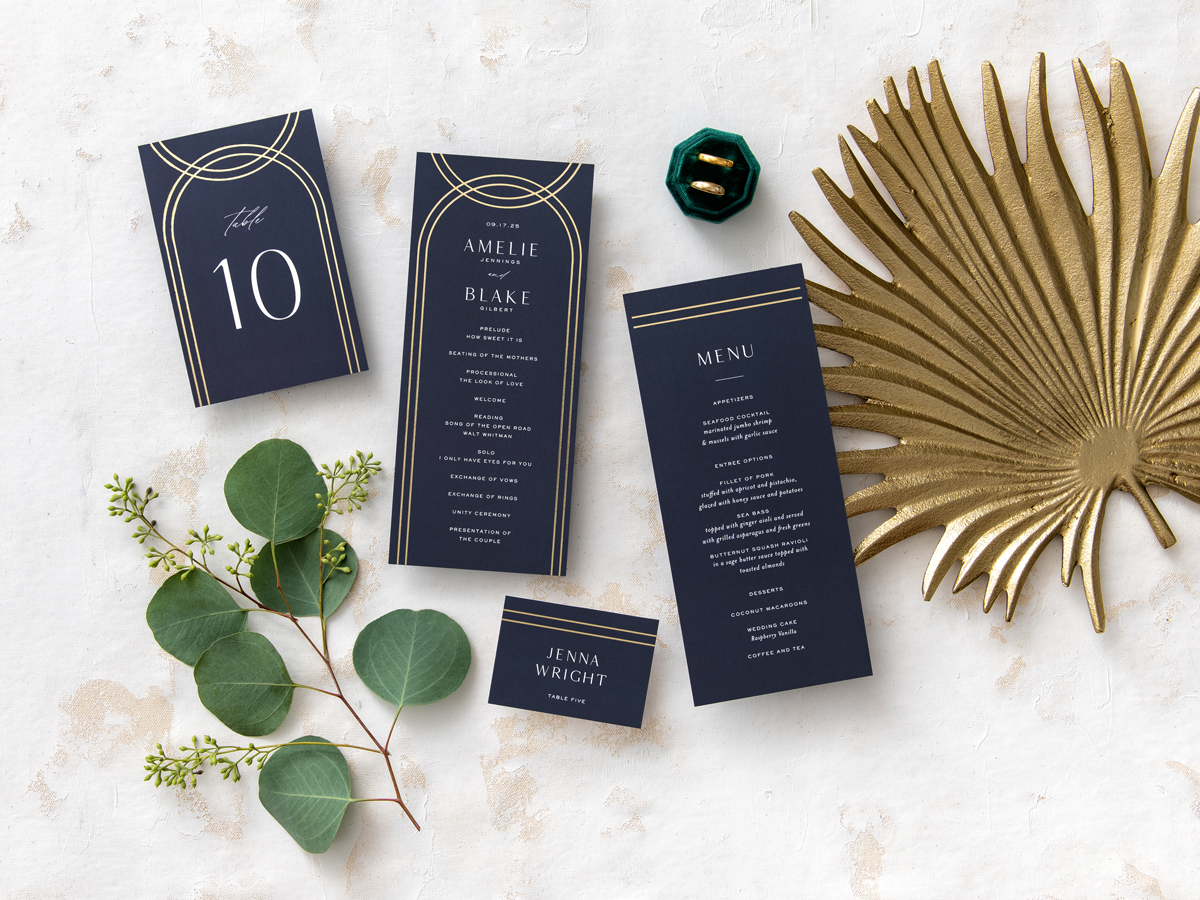 100 Floral Swirl Accent Wedding Invitations Suite With Envelopes 