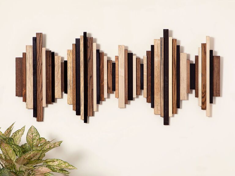 Wooden custom song wall art 18-year anniversary gift