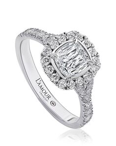 Christopher Designs Classic Cushion Cut Engagement Ring