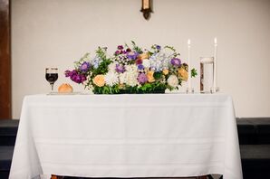 Lush Flower Centerpiece, Ceremony Table