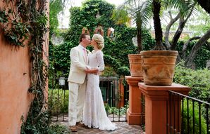 Floral Applique Wedding Dress