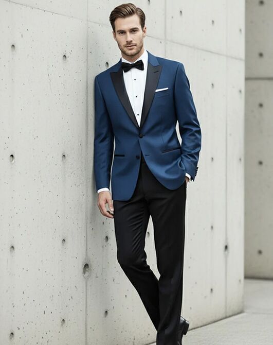 BLACKTIE VERMONT Indigo Blue Wedding Tuxedo Blue Tuxedo - 5