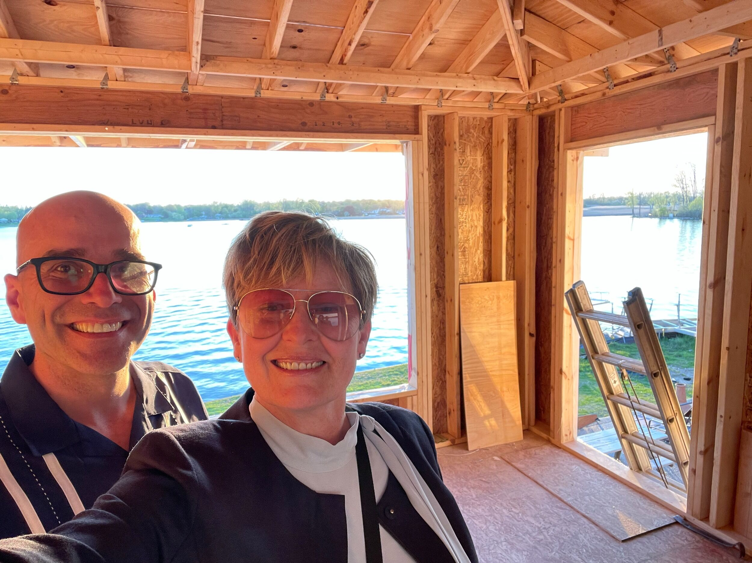 Picture of Lake House Love Shack Master Being Built