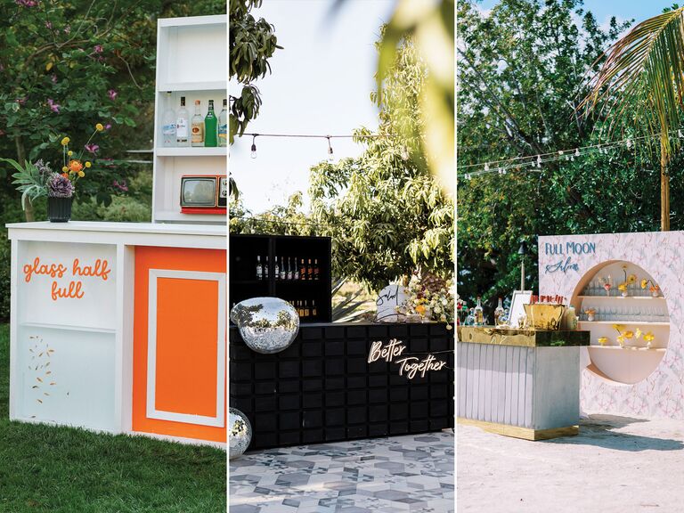 Wedding bar ideas, 2024 wedding decor trends