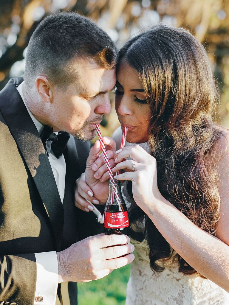 wedding drink ideas mini soda bottles