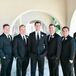 Groomsmen in Elegant, Simple Black Suits