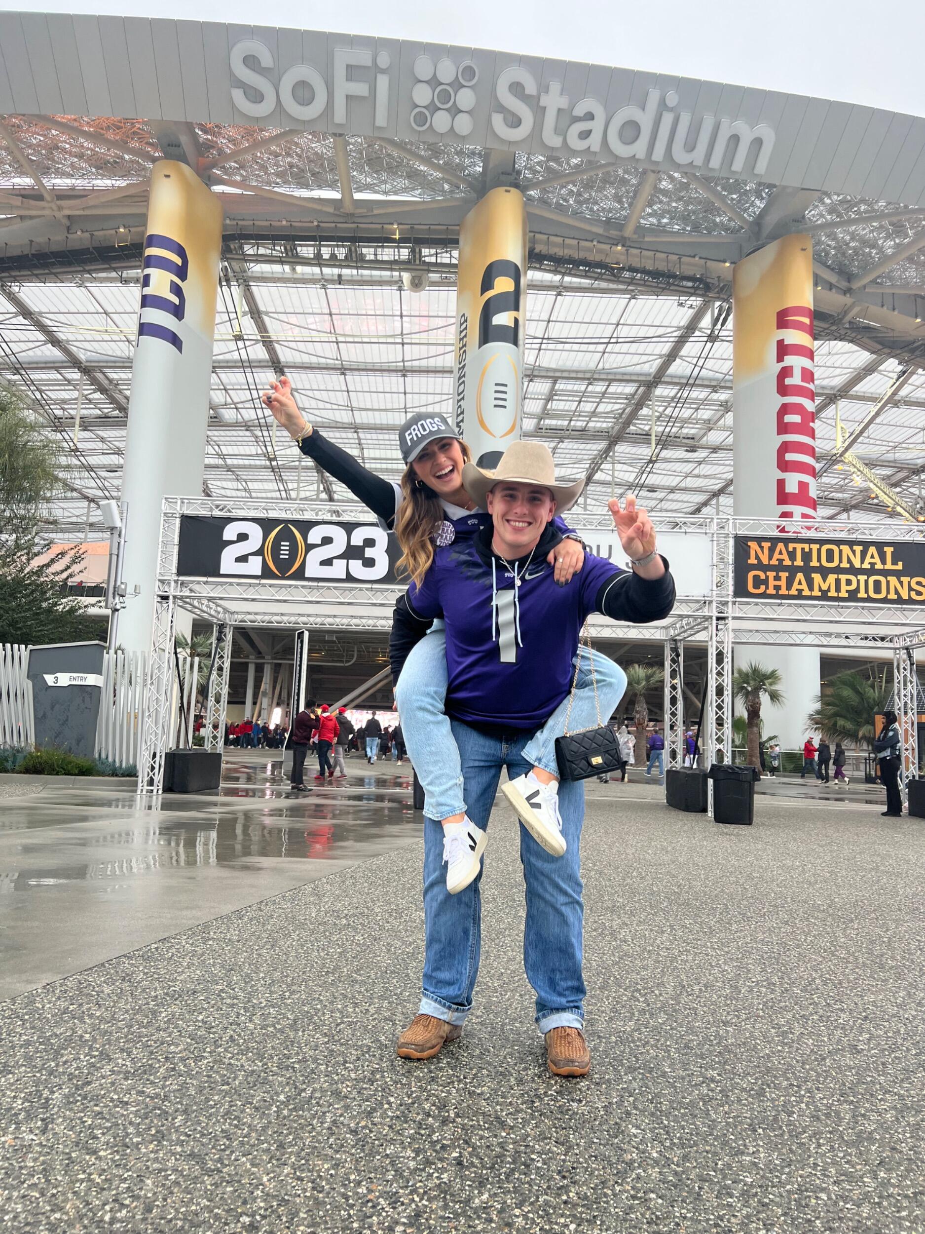Speaking of loving the Frogs - we got to go to the Fiesta Bowl and College Football National Championship to cheer them on!