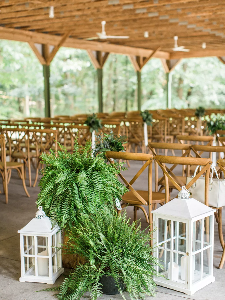 These ferns are perfect for a boho-chic wedding aisle.