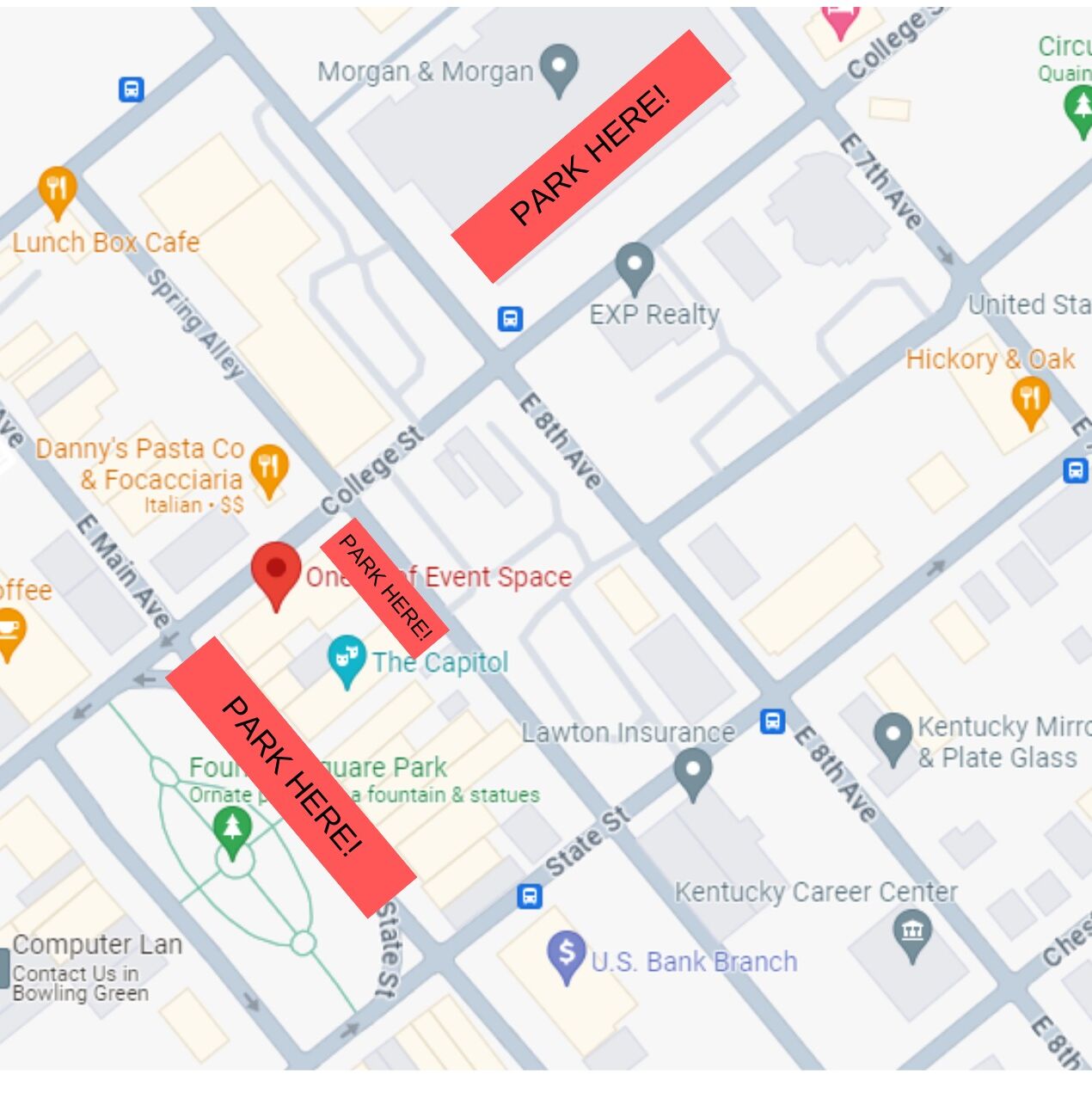 Picture of Parking map for the reception