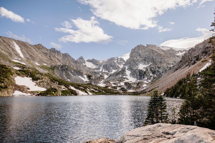 An Alpine Lake in the Rocky Mountains of Colorado as an Elopement Spot