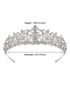 AW Bridal AW BRIDAL Tiaras and Crowns for Women, Queen Crown - Crystal Wedding Tiara Princess Headband for Pageant Prom Birthday Hair Accessories, Silver Silver Tiara - thumbnail - 3
