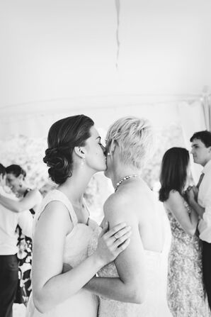 Same-Sex Backyard Barbecue Wedding Reception