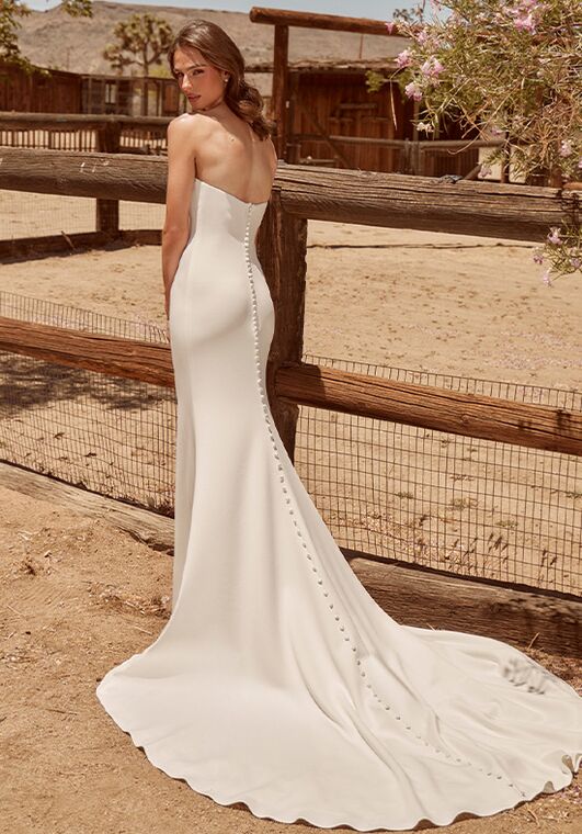 La Perle LP2614 Sheba Sheath Wedding Dress - 3
