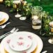 Simple, Elegant Black and Gold Table Settings