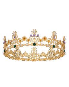 AW Bridal AW BRIDAL Gold Queen Crowns for Women Butterfly Crystal Bridal Tiara for Girls Rhinestone Pearl Crown for Wedding Star Tiara for Brides (Multicolored) Tiara