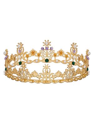 AW Bridal AW BRIDAL Gold Queen Crowns for Women Butterfly Crystal Bridal Tiara for Girls Rhinestone Pearl Crown for Wedding Star Tiara for Brides (Multicolored) Tiara