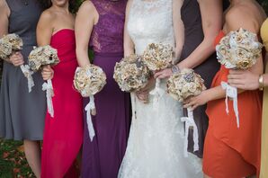 DIY Brooch and Paper Rose Bouquets