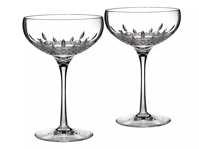 Crystal champagne glasses for wedding