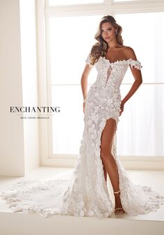 Enchanting by Mon Cheri 122171LINED Fit-and-Flare Wedding Dress