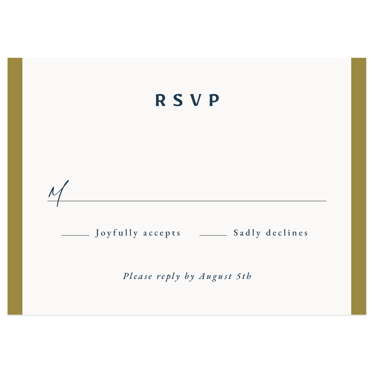 A Wedding Response Card from the Vintage Garden Collection