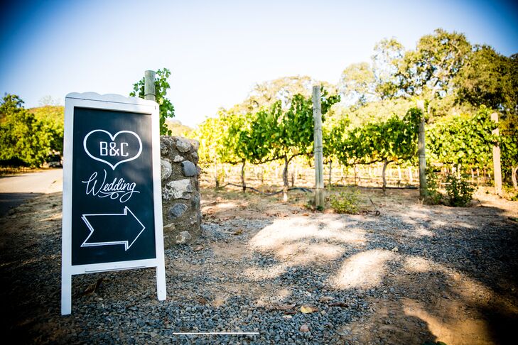 The wedding ceremony was held on a large lawn beneath an aged magnolia tree. Brooke and Caitlin exchanged vows below a handmand huppah accented with hydrangeas and natural greenery with the vineyard vines and mountain scenery in the background.