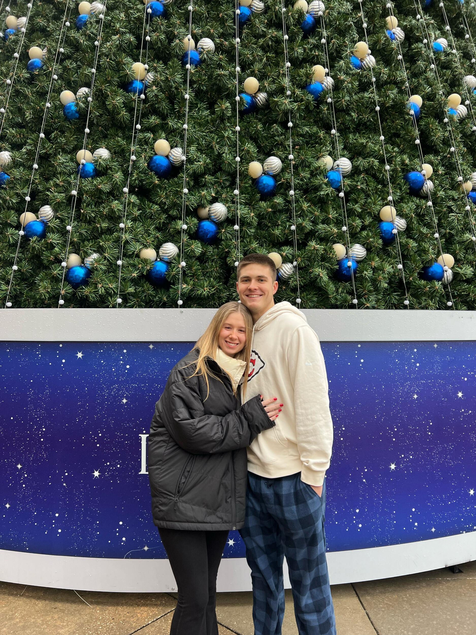 Drew and I met in Gulf Shores, Alabama during our first Kaleo—a nine-week faith and leadership program—the summer of 2024. We headed back to K-State in the fall and officially started dating in December of my sophomore year and his junior year.