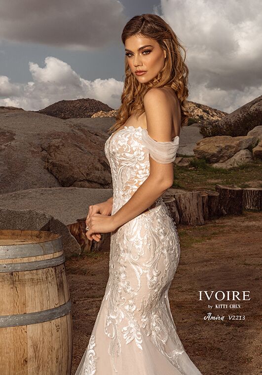 IVOIRE by KITTY CHEN AMIRA, V2213 Fit-and-Flare Wedding Dress - 4