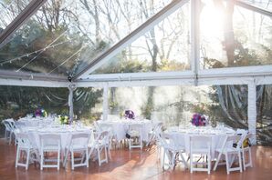 Clear Reception Tent With White Tables