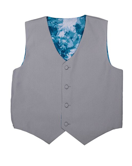 Little Tuxedos "Mason" Kids Light Grey Suit (5-Piece Set) Flower Girl Dress and Ring Bearer Outfit - 3