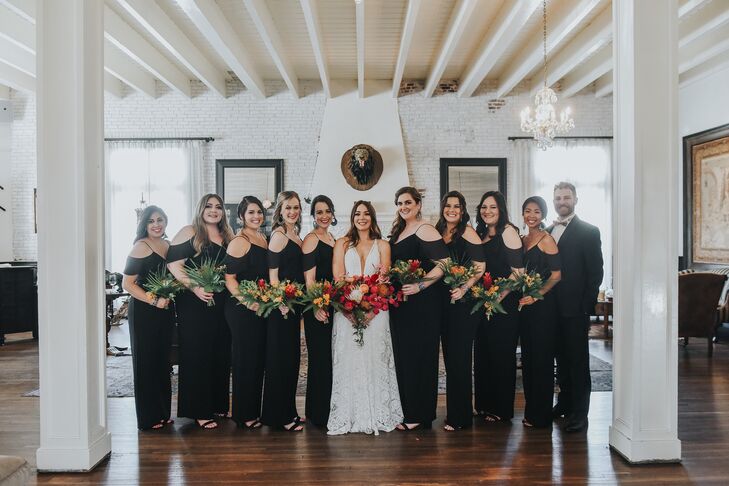 Wedding Party Portraits at Ebell Long Beach in California