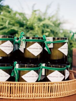 Eucalyptus and Sage Candle Wedding Favor