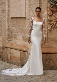 Moonlight Tango T126 Mermaid and Trumpet Wedding Dress