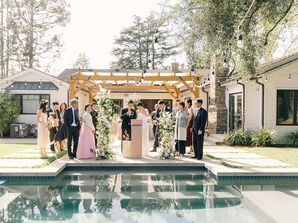 Intimate, Romantic Backyard Wedding Beside Pool