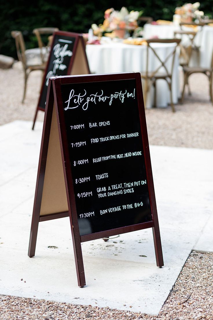 Chalkboard sandwich board sign