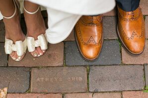 Ivory Bow Shoes, Brown Dress Shoes