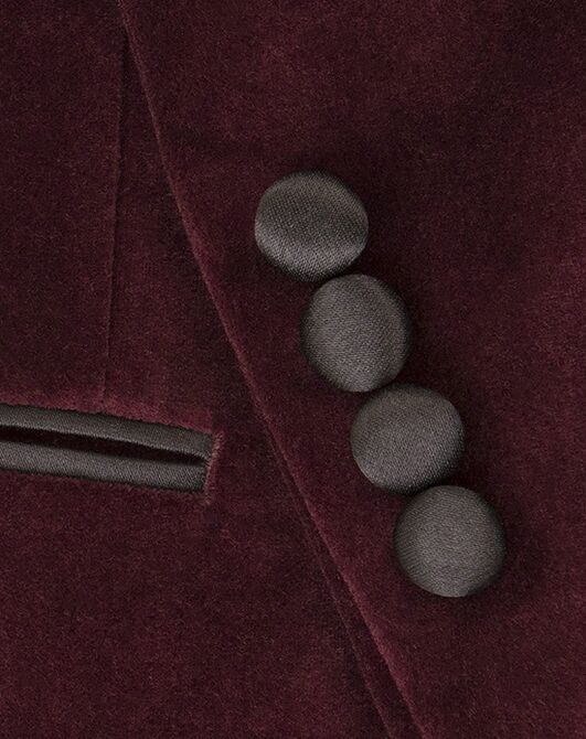 BLACKTIE LIAM Merlot Velvet Wedding Tuxedo Red Tuxedo - 4