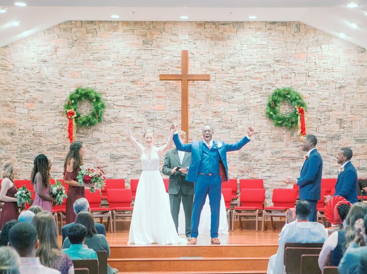Recessional During Wedding Ceremony in Midlothian, Virginia