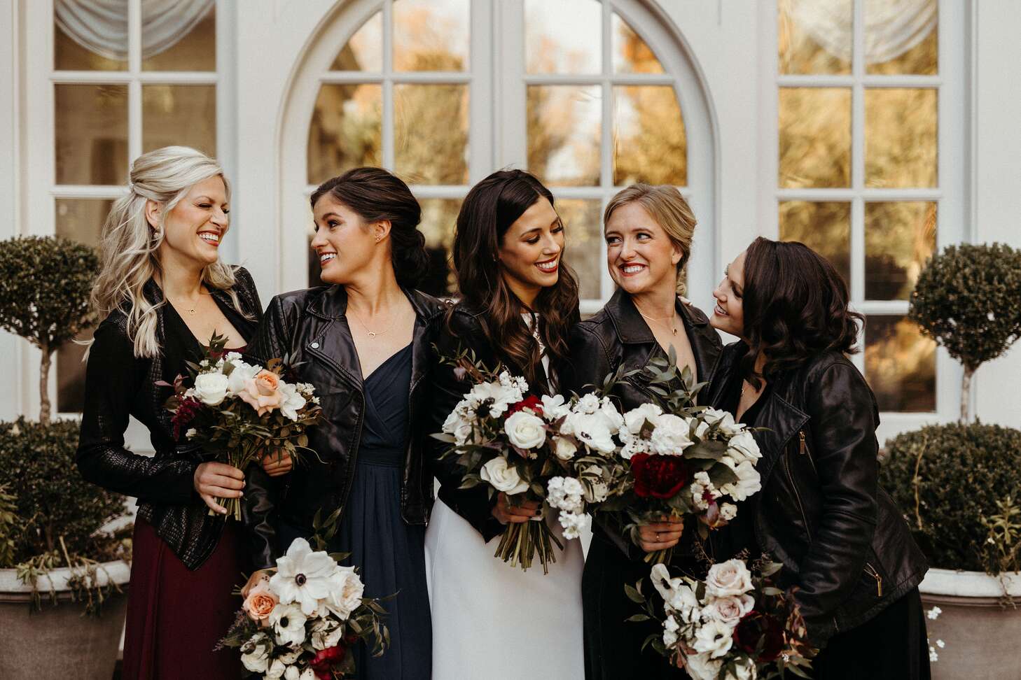 Bridal Party in Dark, Moody Gowns