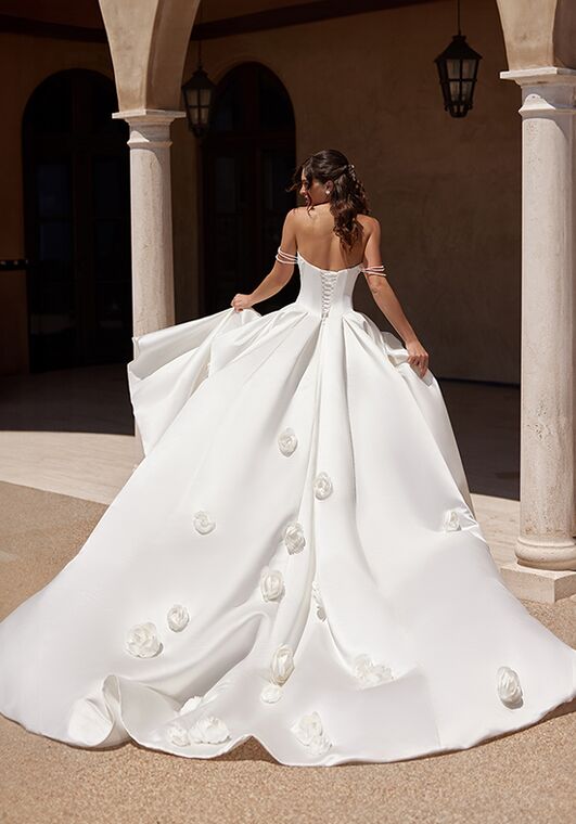 Val Stefani Aquamarine Ball Gown Wedding Dress - 2